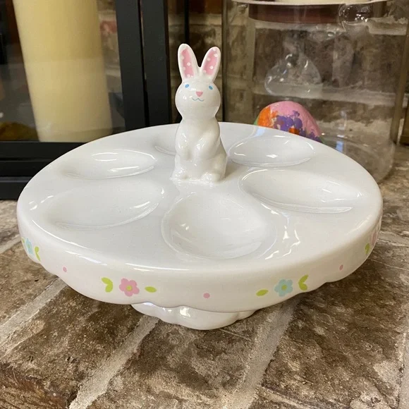Easter Egg Stand With Bunny Topper - Picture 1 of 5